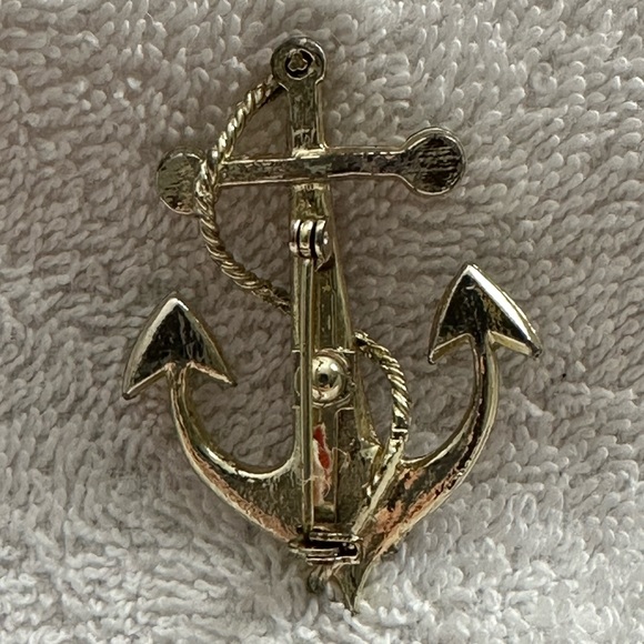 Vintage nautical anchor brooch - Picture 2 of 3